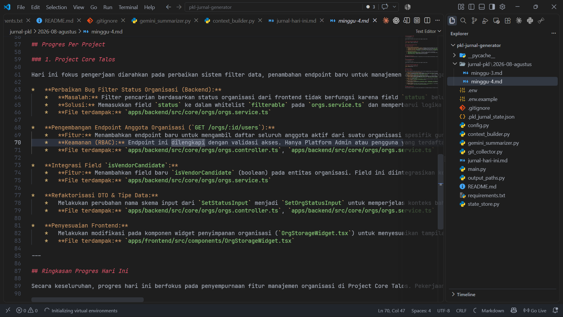 PKL Jurnal Generator